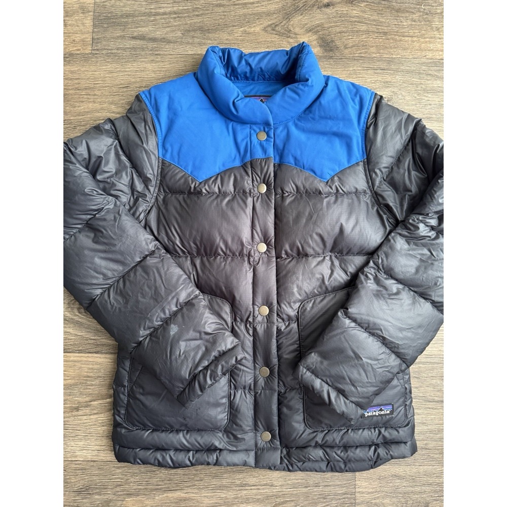 Patagonia Women's Bivy Jacket Down Filled Puffer‎ Colorblock Coat Size XS